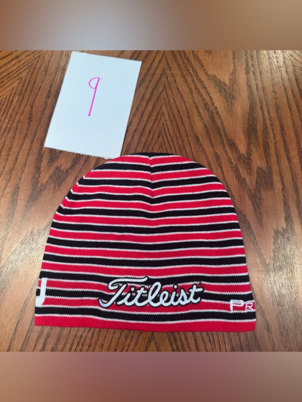 Titleist Striped Beanie Red/Black